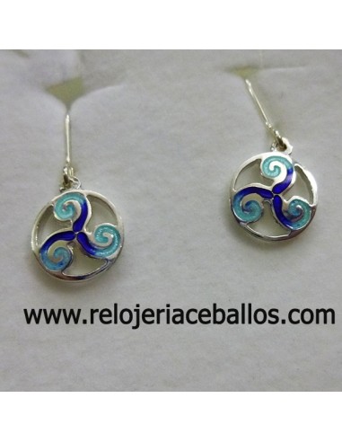 Pendientes con triskel celta esmaltado ref EF071