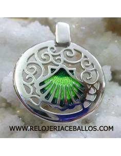 Concha de Santiago de plata con esmalte T02106