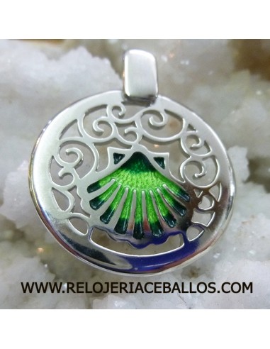Concha de Santiago de plata con esmalte T02106