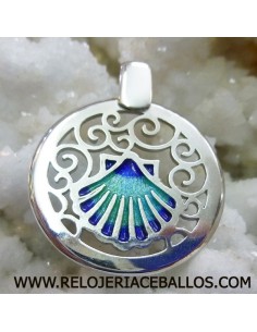 Concha de Santiago de plata con esmalte T02107