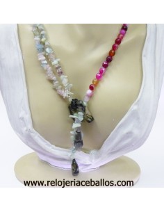 Collar artesano  piedra natural ref  CAPN