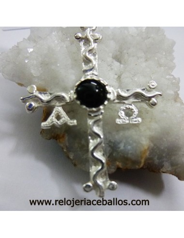 Cruz de la Victoria de plata con Azabache 64AZ