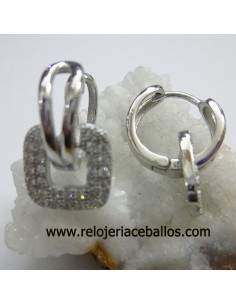 Aretes  pendientes con pedrería 651-0096