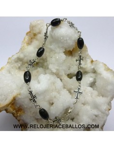Pulsera de plata con azabache ref PCRA