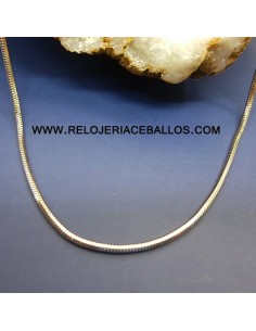 Cordón de oro blanco tipo cola de ratón T47