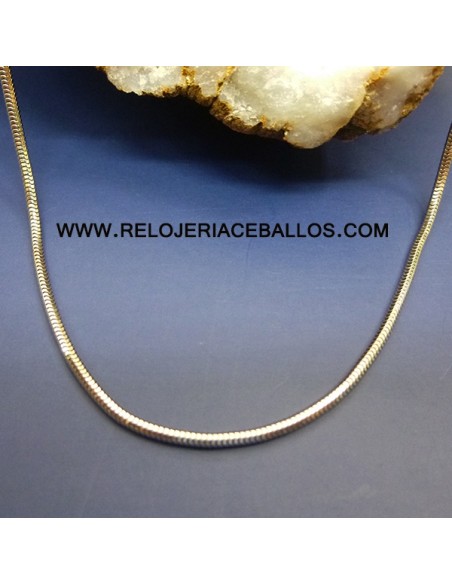 Cordón de oro blanco tipo cola de ratón T47