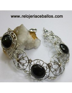 Pulsera de azabache y plata ref R591