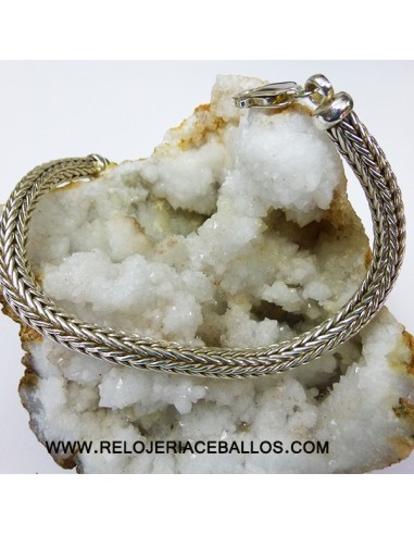 Pulsera de cordón plata PUC10