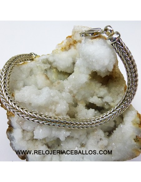 Pulsera de cordón plata PUC10