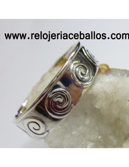 Anillo con espiral de plata 143-0006
