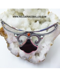 Gargantilla de plata con Azabache T215021