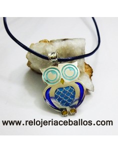 Búho de plata y esmalte RH181001A