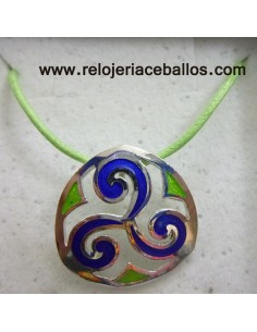 Colgante Triskel de plata y esmalte EF123CV