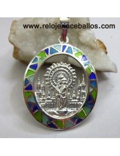 Medalla del Pilar de plata de ley y esmalte VPI11