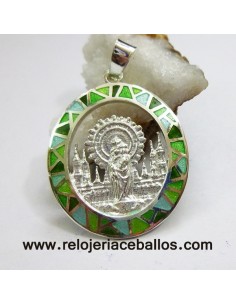 Medalla del Pilar de plata de ley y esmalte VPI11V