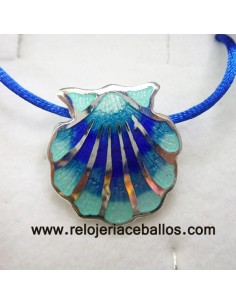 Concha de Santiago de plata con esmalte 2EF074G