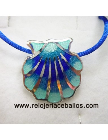 Concha de Santiago de plata con esmalte 2EF074G