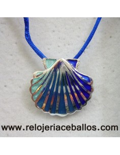 Concha de Santiago de plata con esmalte 2EF133PA