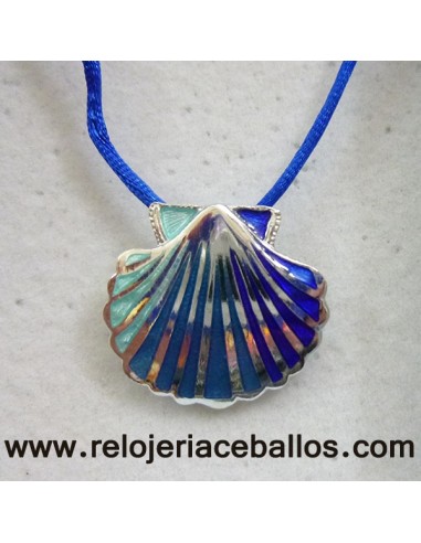 Concha de Santiago de plata con esmalte 2EF133PA