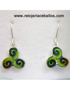 Triskel Pendiente de plata y esmalte PEF073V