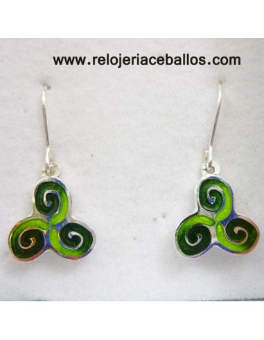Triskel Pendiente de plata y esmalte PEF073V