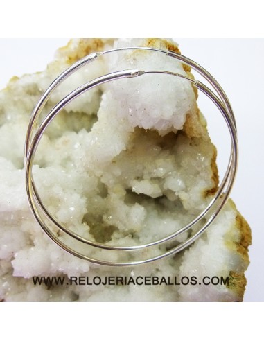 Aretas pendientes de plata grande y fino 350-2