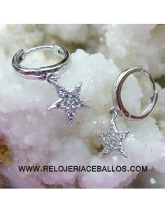 Areta de plata con estrella de pedrería 5473