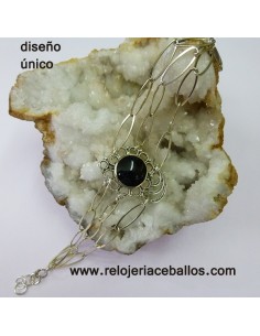 Pulsera de plata con azabache CAPRO