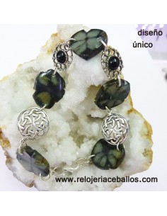 Pulsera de Quiastolita y Azabache AZQP1