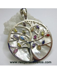 Árbol de la Vida colgante el plata con pedrería 1359122