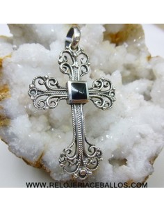 Cruz de plata con filigrana...