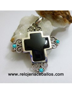 Cruz de plata con filigrana...