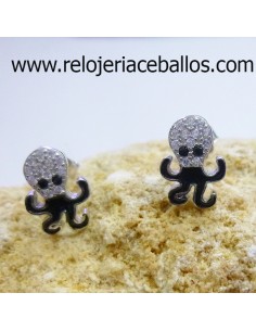 Pulpo Pendientes de Pedrería