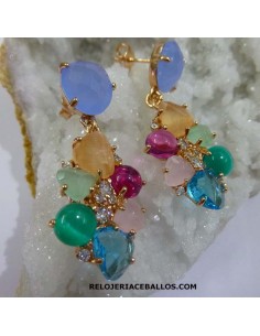 Pendientes Piedra Natural Cuarzo