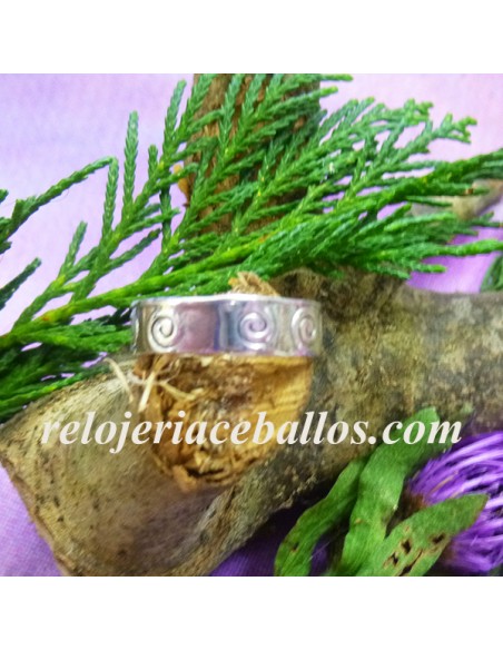 Anillo con espiral de plata 143-0006