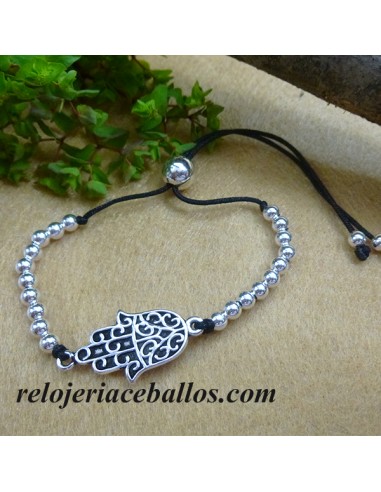 Mano de Fátima en forma de Pulsera de Plata 361-0228