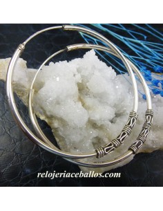 Aretes de Balí en Plata AGB5