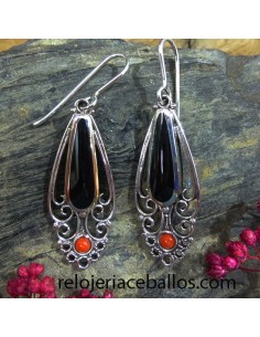 Pendientes con Azabache y Filigrana F196C