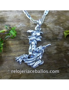 Colgante de Plata con Bruja SBR
