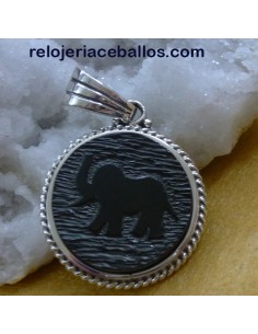 Elefante de azabache tallado 29EF