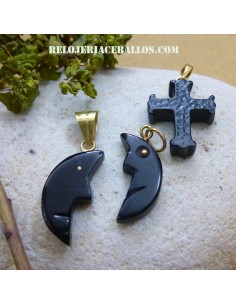 Colgante de Azabache y Oro TA2