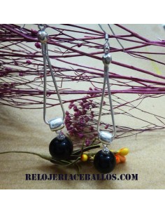 Pendiente de Azabache largos  con Bola