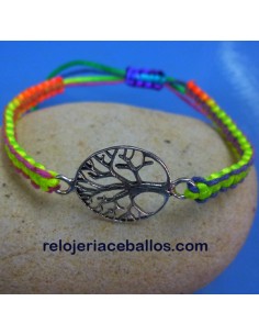 Pulsera Macramé con Árbol de la Vida AV