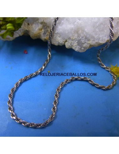 Cordón Plata Rodiado de 45 cm. RONI45