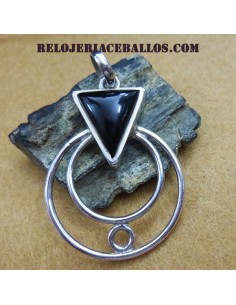 Colgante de Plata y Azabache de Diseño