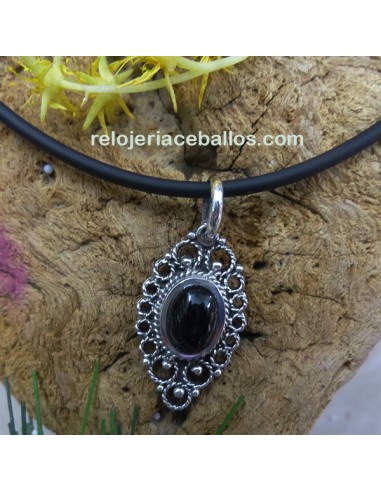Colgante de Orfebrería con Azabache CF78