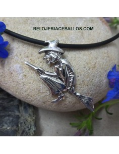 Colgante de Plata con Bruja 100-0005