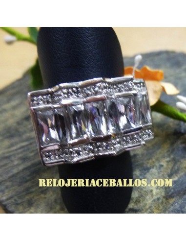 Anillo de Plata y Circonitas  1AI20