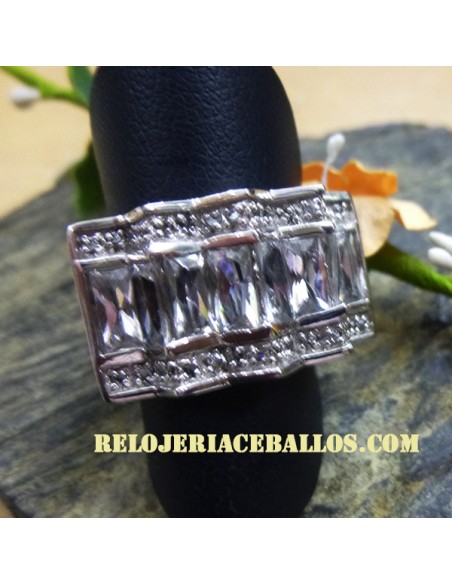 Anillo de Plata y Circonitas  1AI20