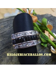 Anillo de Plata y Circonitas Baguette n 12